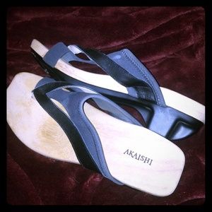 AKAISHI japanese wood clog shoes
